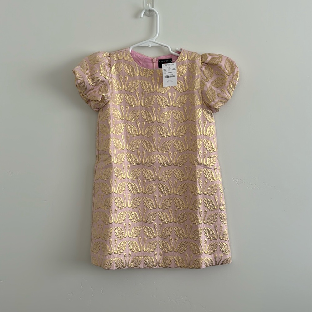 Girls' jacquard swan dress. J crew - Picture 5 of 7